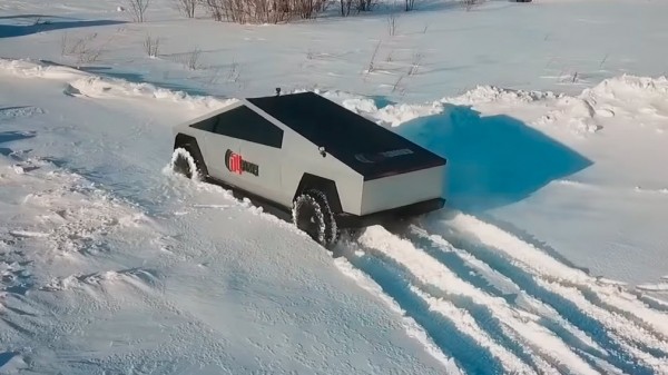 Российский пикап Tesla Cybertruck испытали сибирской зимой