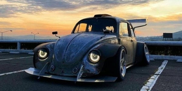 В Сети опубликовали снимки экстремально заниженного VW Beetle