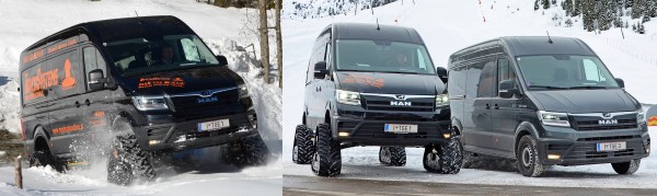 Вэн MAN TGE от TrackSystems сменил колёса на гусеницы Вэн MAN TGE от TrackSystems сменил колёса на гусеницы