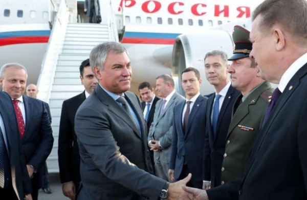 Спикер российской Госдумы прибыл в Армению Спикер российской Госдумы прибыл в Армению